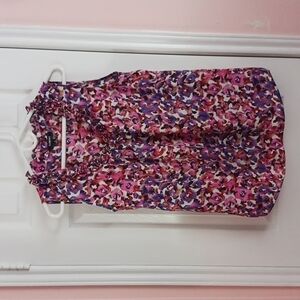 Elementz Pink and Purple Floral sleeveless Blouse